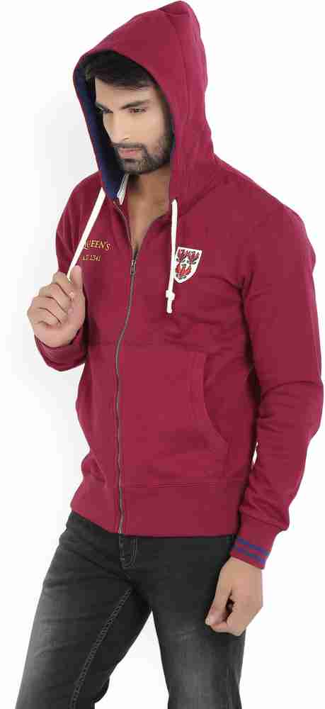 Oxford University Full Sleeve Solid Men Sweatshirt Buy Red