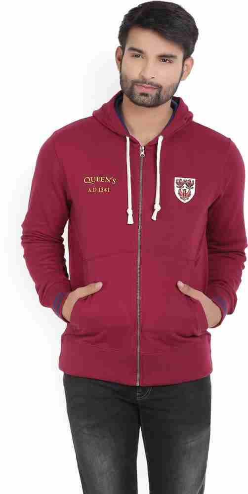 Oxford University Full Sleeve Solid Men Sweatshirt