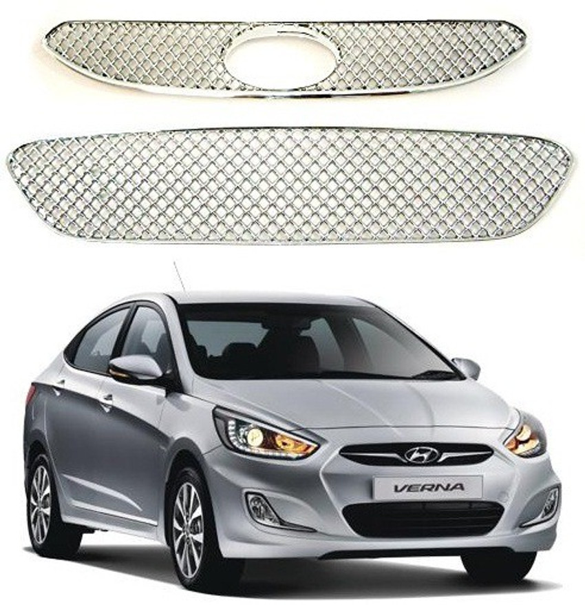 Carsaaz N2949 Bentley Type Front Grill Chrome Hyundai Verna