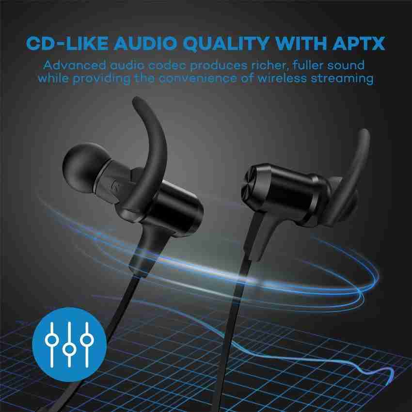 VibeX VAVA MOOV 28 Wireless Sports Earphones in Ear Earbuds with 8 Hours Playtime IPX5 Splashproof aptX Stereo Magnetic Aluminum Design Noise Cancelling Mic Bluetooth Price in India Buy VibeX