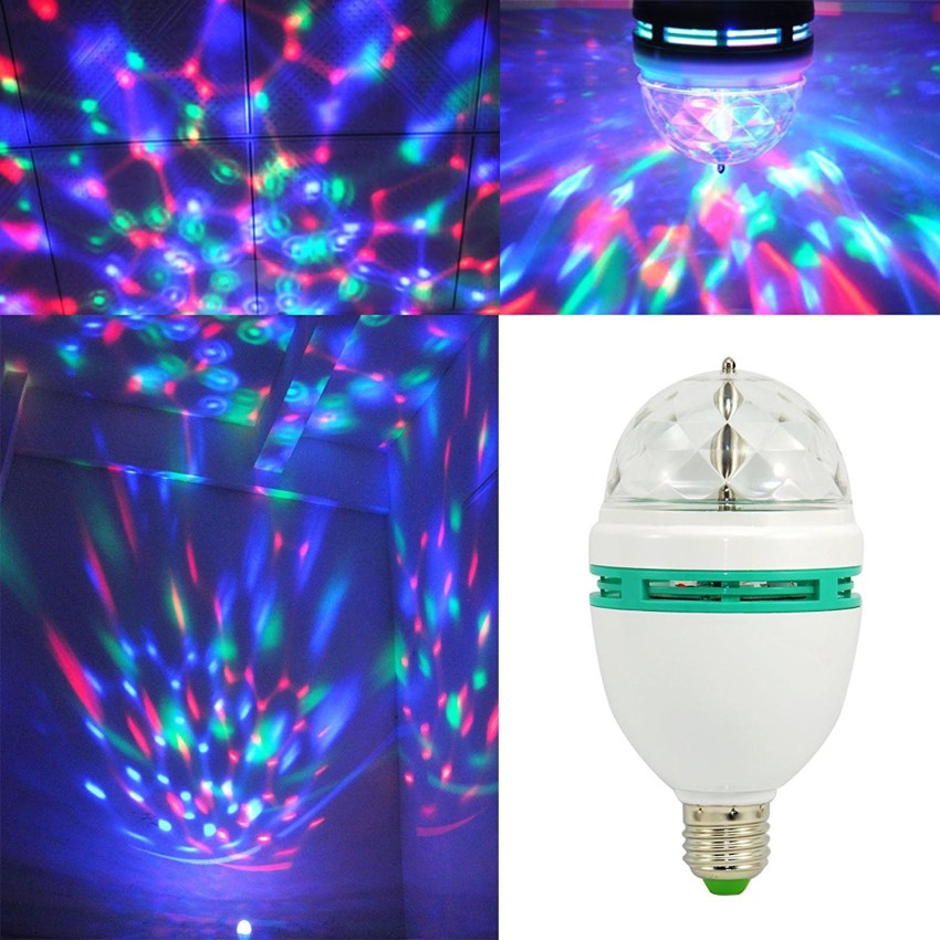 Lampadina LED E27 DISCO 3W RGB Rotante 360 °