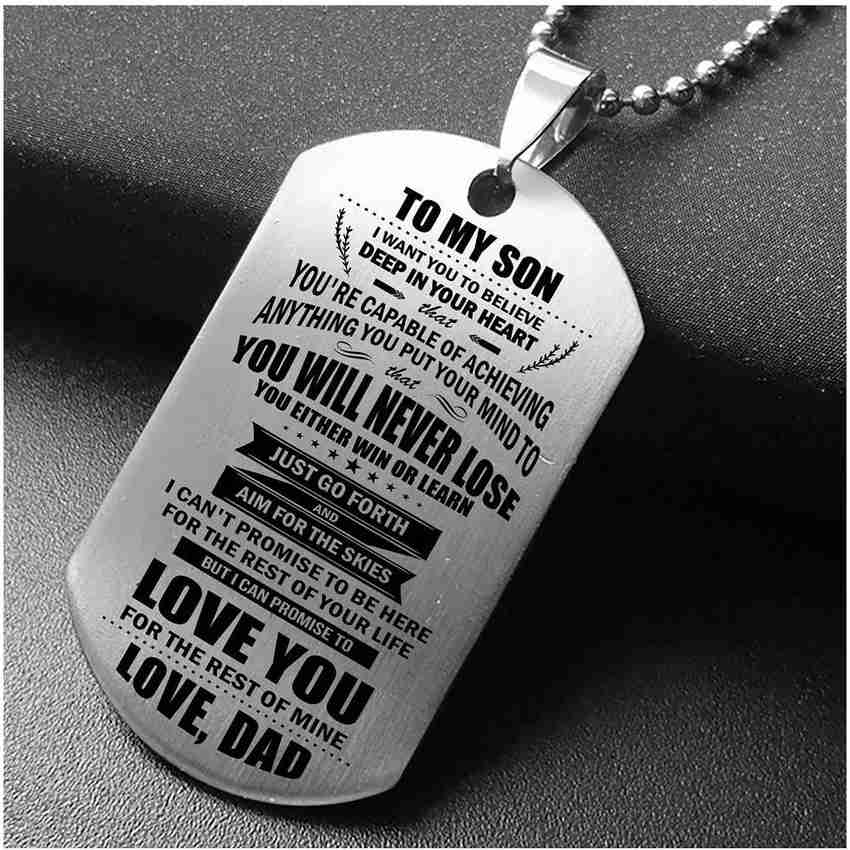 Father son necklace top