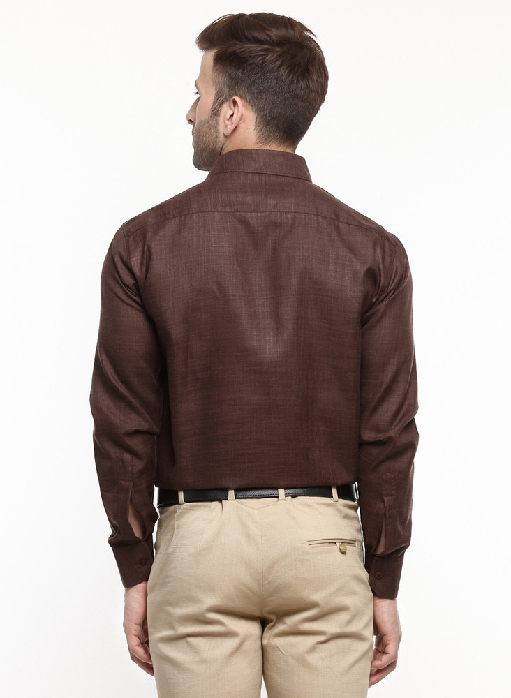 Mens brown shirt outfit hotsell