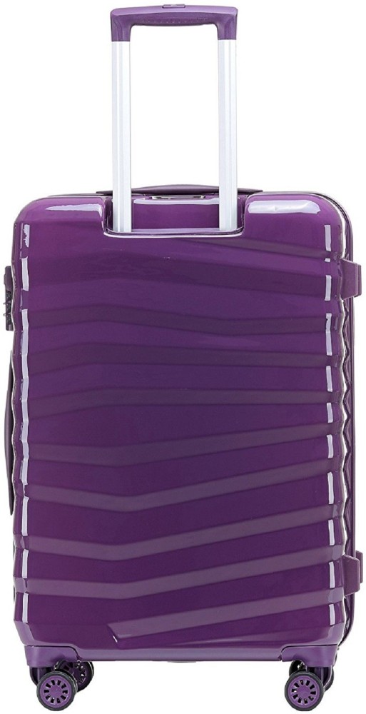 Swiss Sonnet Luggage Trolley Bags PC HARD CASE Aubergine Cabin Suitcase 4 Wheels 20 inch purple Price in India Flipkart