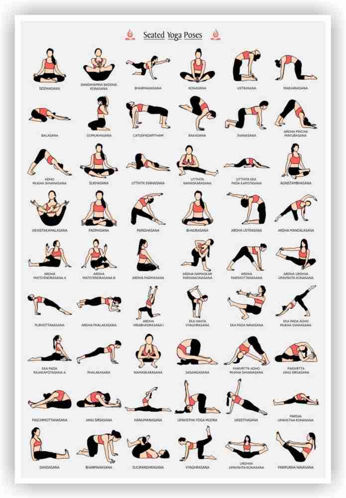 ATH Seated Yoga Asanas Poses Wall Poster 13*19 inches Matte Finish Paper  Print - Quotes & Motivation posters in India - Buy art, film, design,  movie, music, nature and educational paintings/wallpapers at