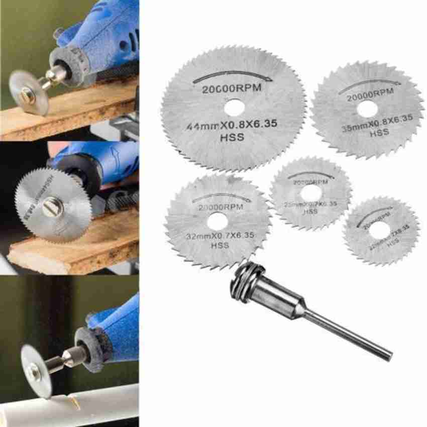 Metal cutting blade outlet for rotary tool