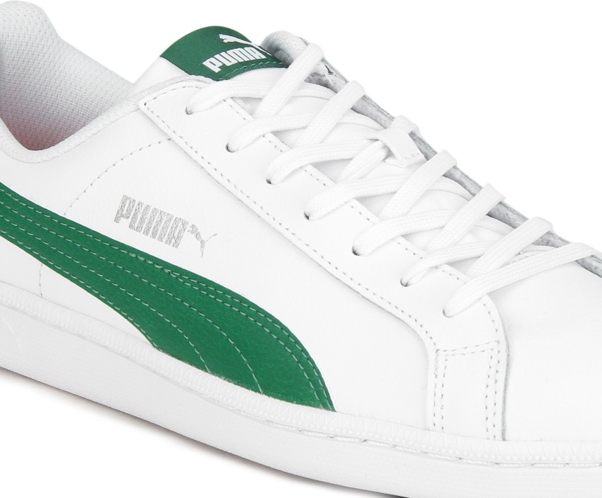 Puma white 2025 green sneakers