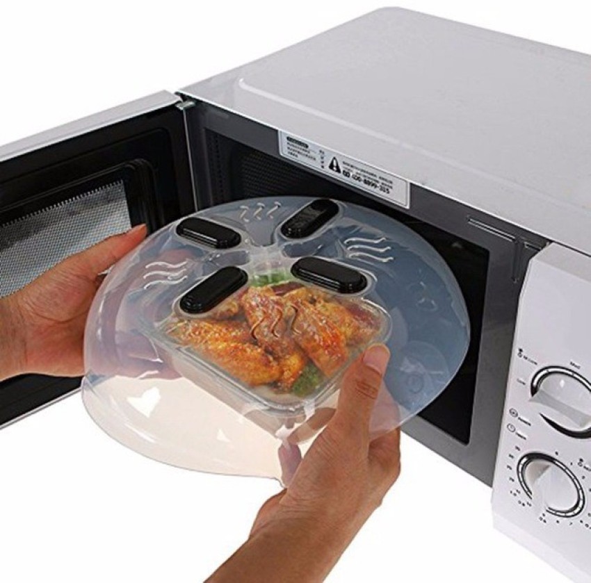 New Microwave Cover Splatter Guard Magnetic Folding Lid