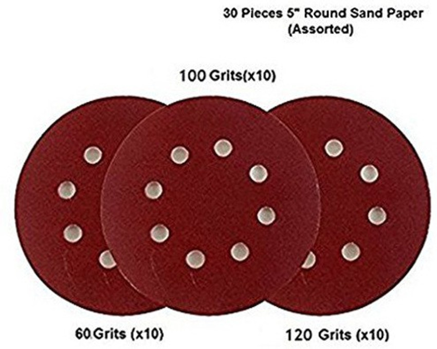 ISC Velcro Sanding Disc Paper 60 100 120 Grit For Velcro Pad 5 Pack of 30 Pcs Emery Sandpaper Emery Sandpaper Price in India Buy ISC Velcro Sanding Disc Paper 60 100 120 Grit For