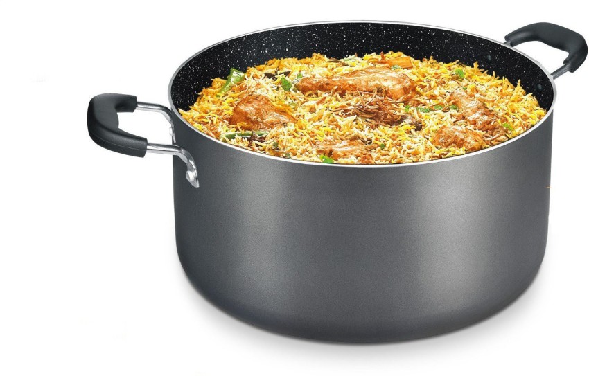 Prestige Omega Select Plus Non-Stick Biryani Pot Cooking Pot Serving Pot 16  LTR