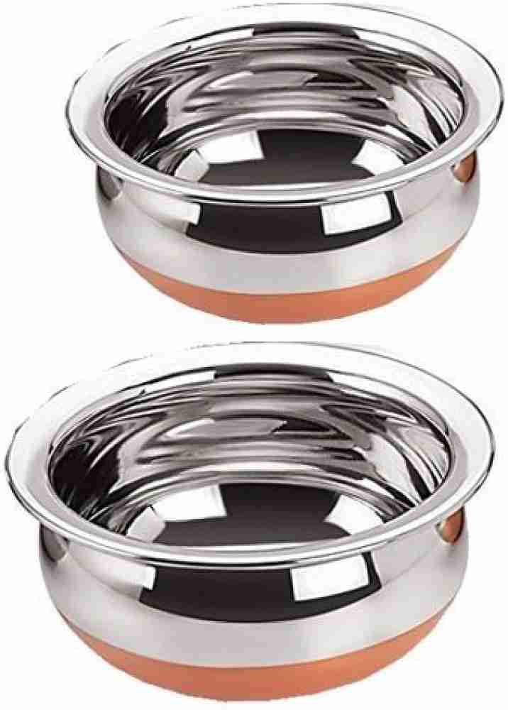 ROYAL SAPPHIRE Cookware Set - Sauce Pan Small, Medium, Large. - Copper  Bottom - Stainless Steel - Multipurpose Sauce Pan with Handle- 3 Pcs. Set.