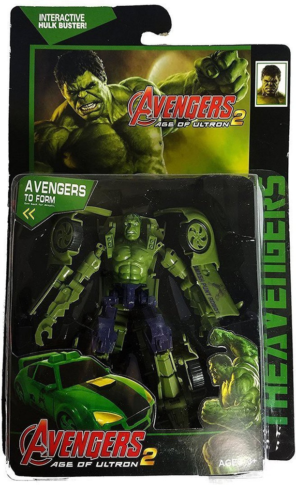 Skywalk Avengers Hulk Design Transformer Car Toy Action Figure
