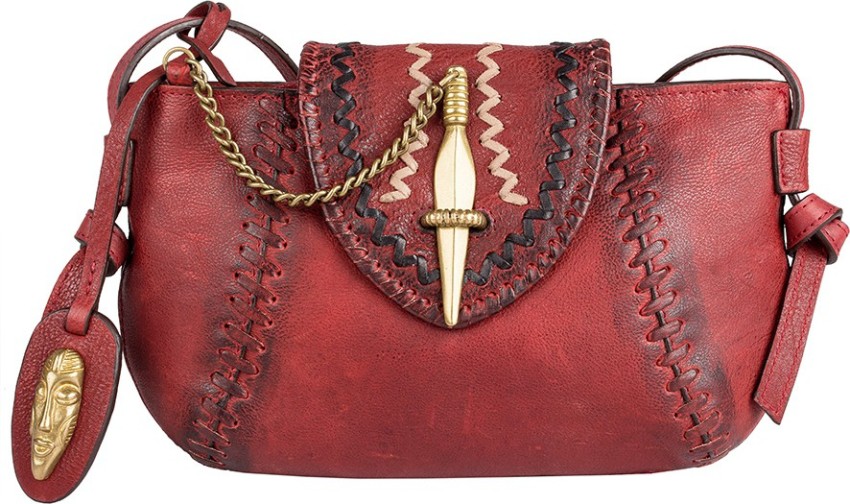 Hidesign red online handbag