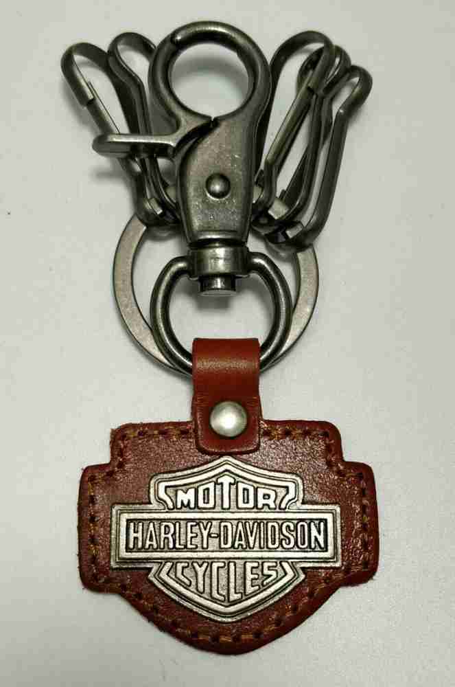 Harley davidson on sale leather keychain