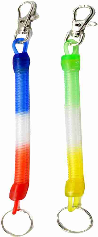 faynci Key ring Spiral Multicolor Plastic Key Chain Stretchable String Metal Clip Holder Key Chain Price in India Buy faynci Key ring Spiral Multicolor Plastic Key Chain Stretchable String Metal Clip