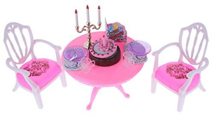Barbie doll table store and chair set