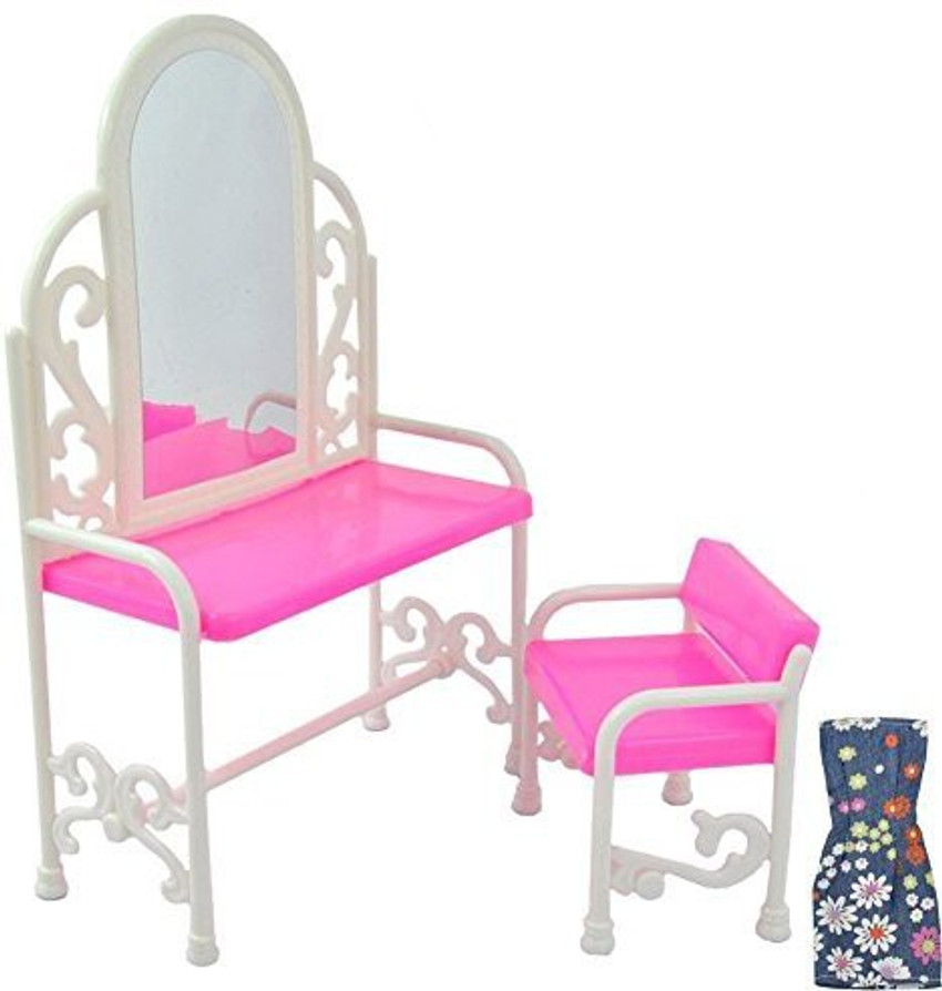 Masingo Fashion Dressing Table And Chair Set For Barbies Dolls