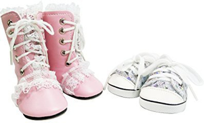 Mumu Play House 18 Inch Doll Shoes Accessories Silver Glitter