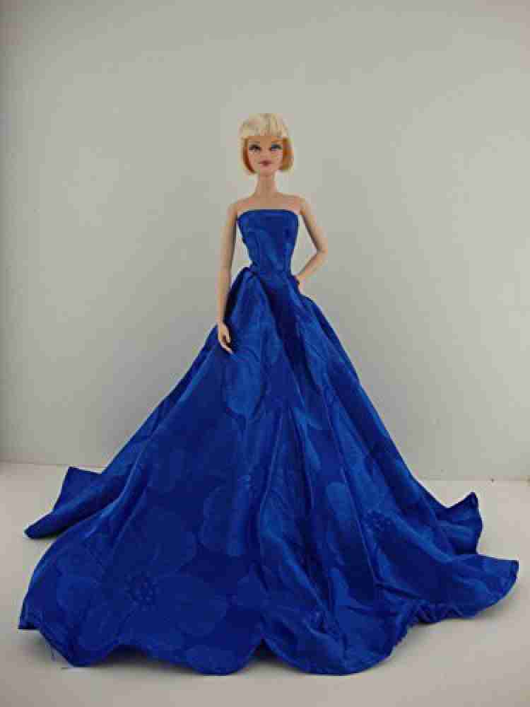 Olivias Doll Closet Electric Blue Extra Long Gown Wow Made To Fit