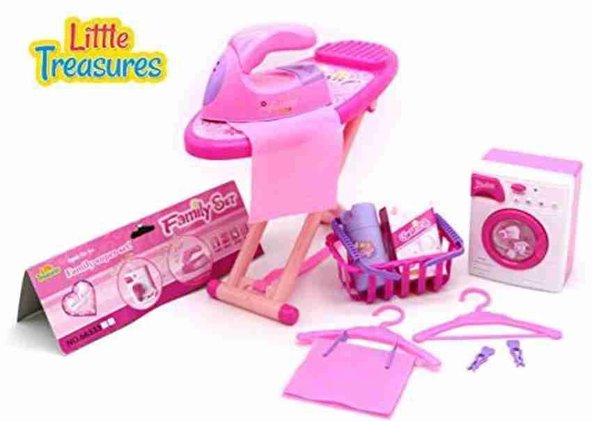 Little Treasures Doll House Laundry Set Toy Pretend Playset For
