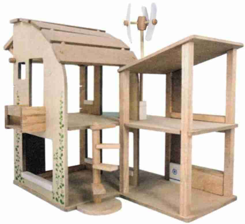 Plan toys green dollhouse with sale furniture