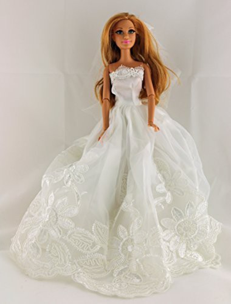 Barbie in white dress deals