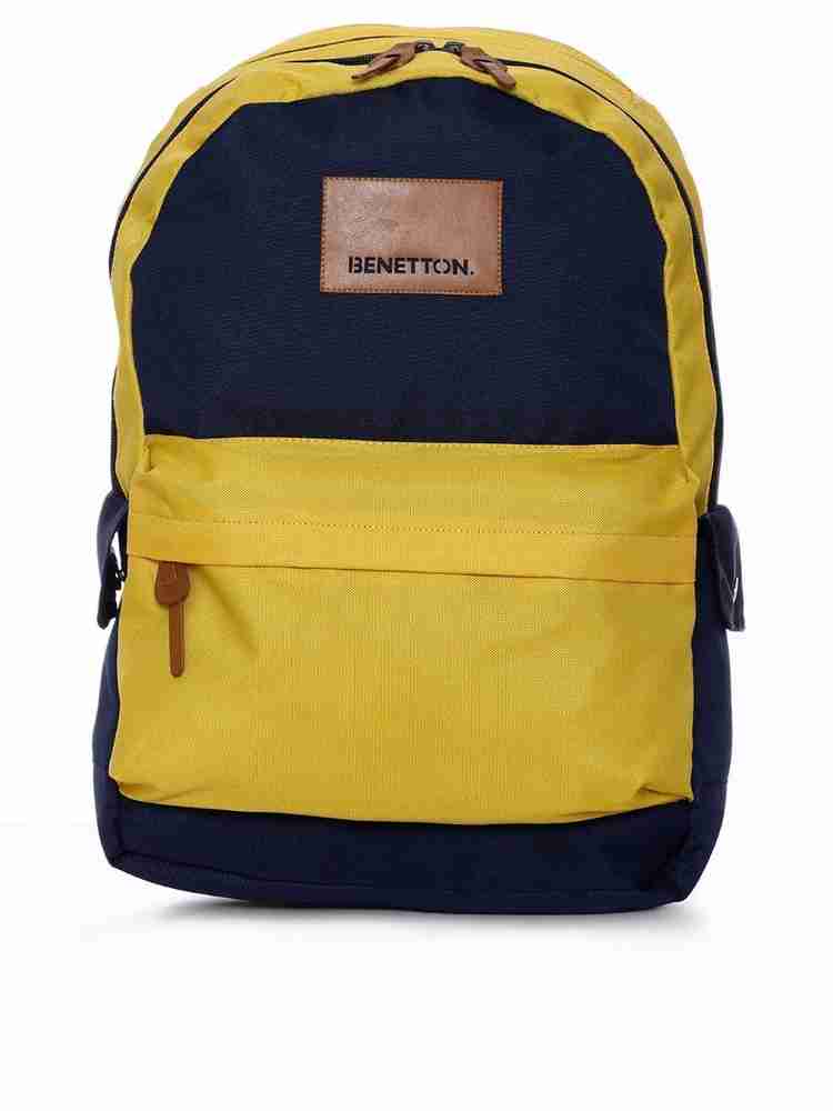 United Colors of Benetton Colorblocked 15 L Backpack Yellow