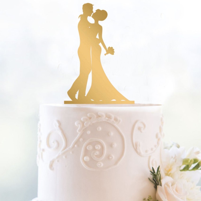 Engrave Bride and Groom Cake Topper Price in India  Buy Engrave Bride and Groom  Cake Topper online at Flipkartcom