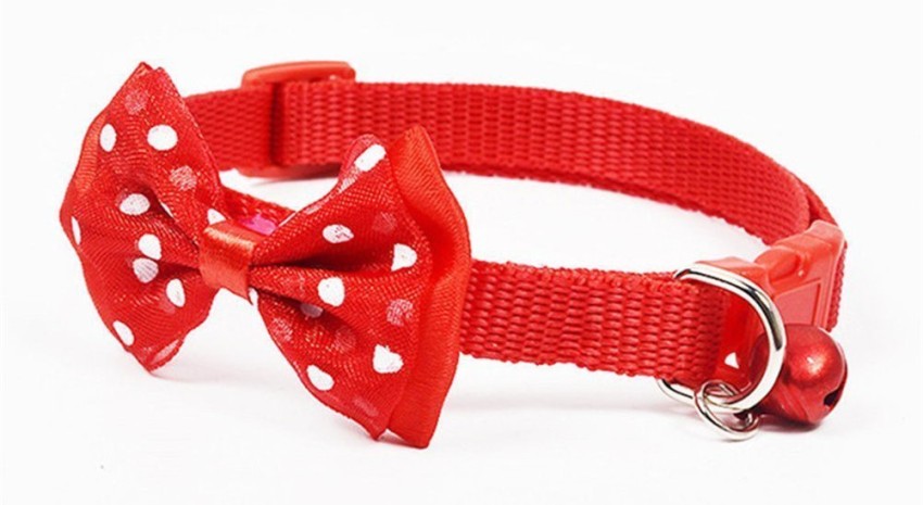 Red bow best sale cat collar