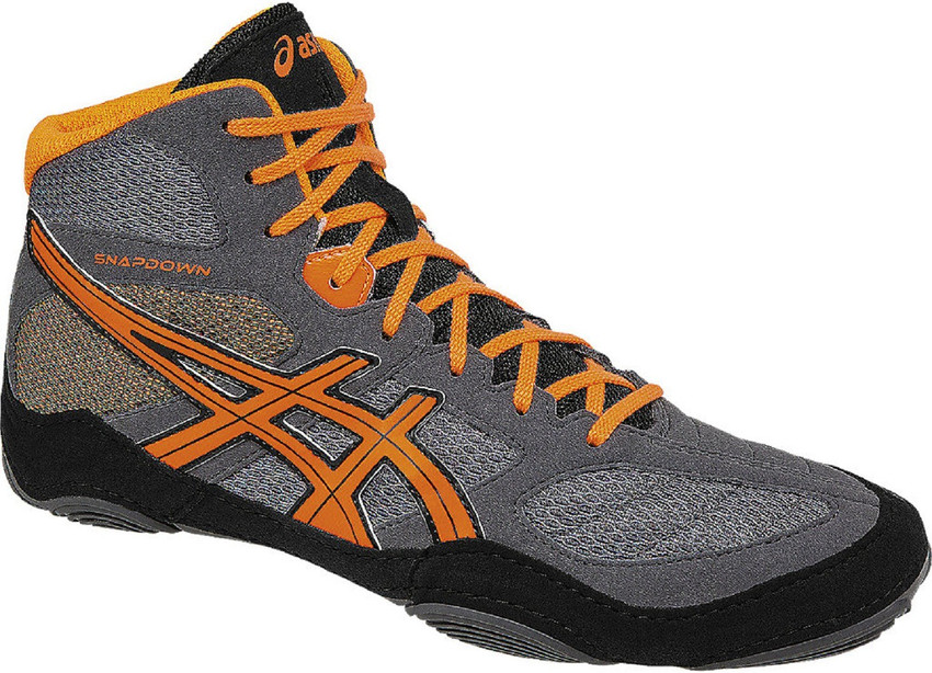 Asics orange wrestling shoes discount