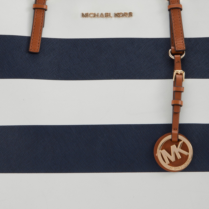 Blue and white striped michael kors purse new arrivals
