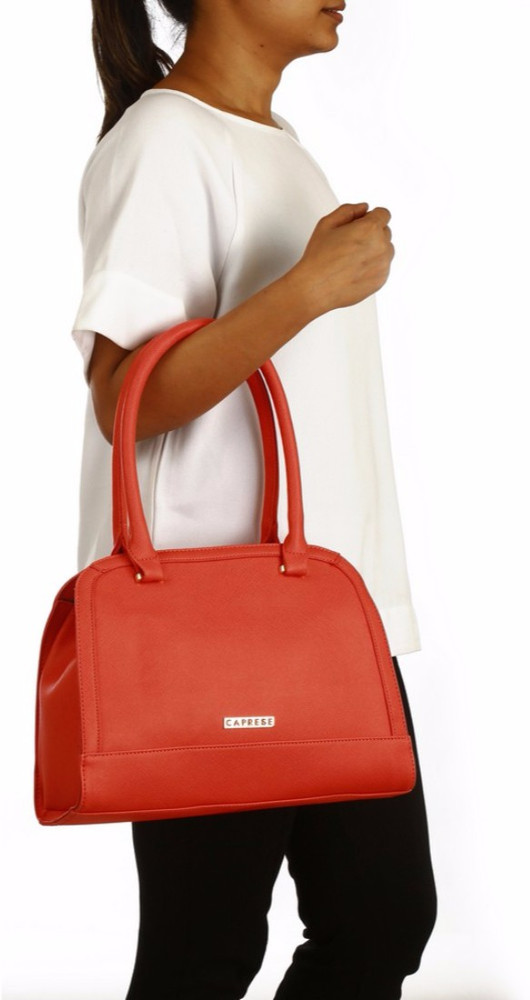 Buy Caprese Women Orange Satchel Peach Online Best Price in