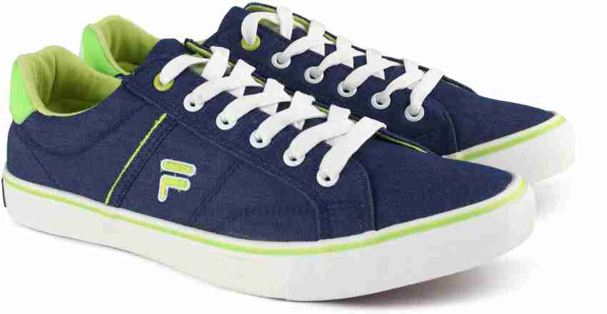 FILA DECLAN Canvas Shoes For Men Buy NVY GRN Color FILA DECLAN