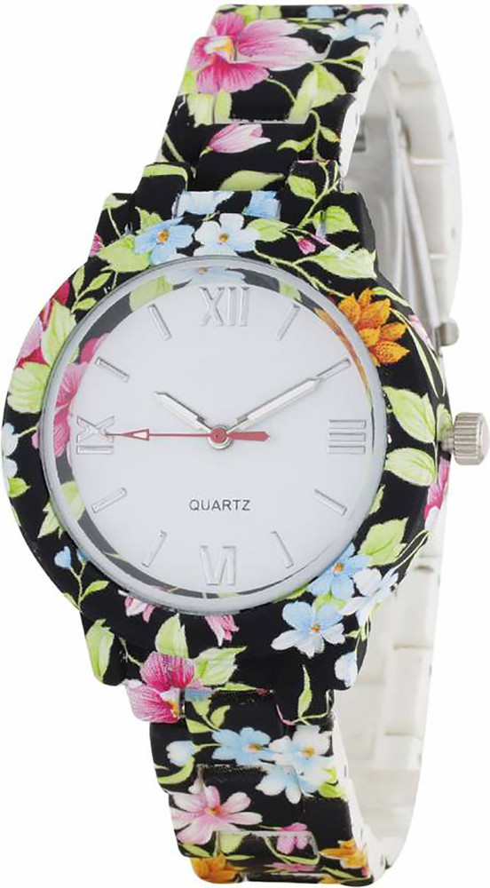 Geneva floral print watch store