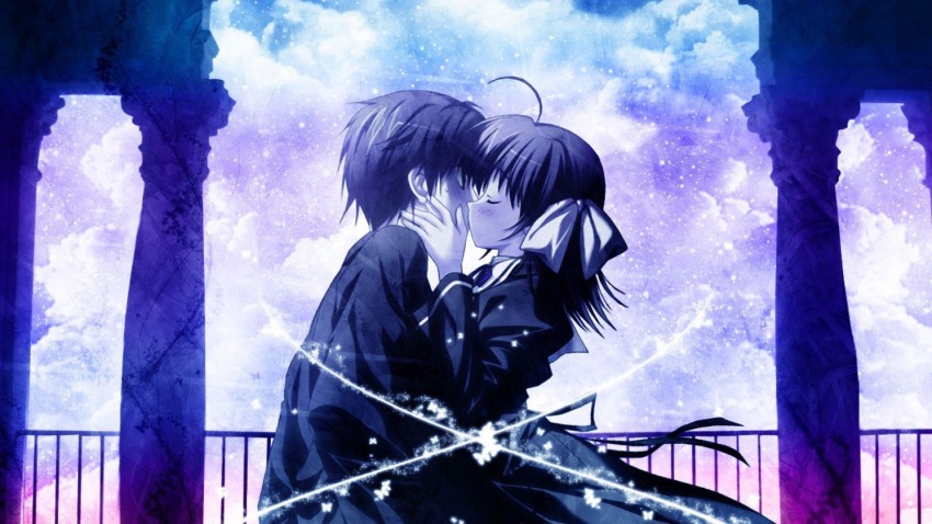 PL Anime anime-kissing Wall Poster 19*13 inches Matte Finish Paper