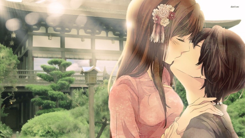 Anime kiss cute anime cute anime couple GIF  Find on GIFER