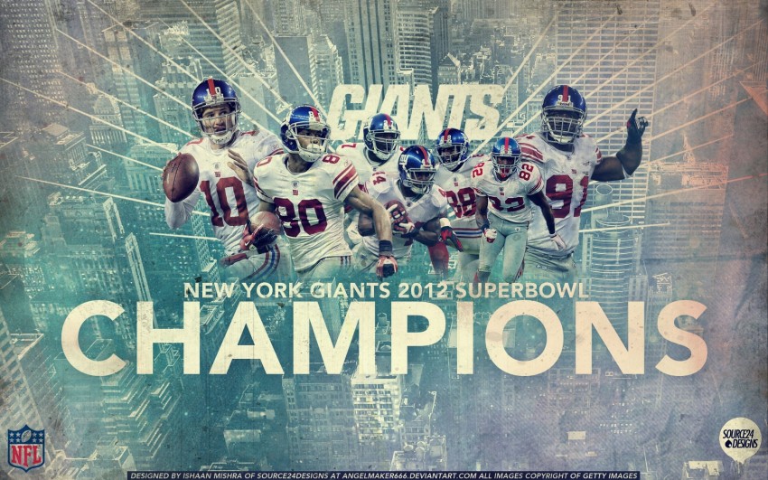 New York Giants Super Bowl Poster