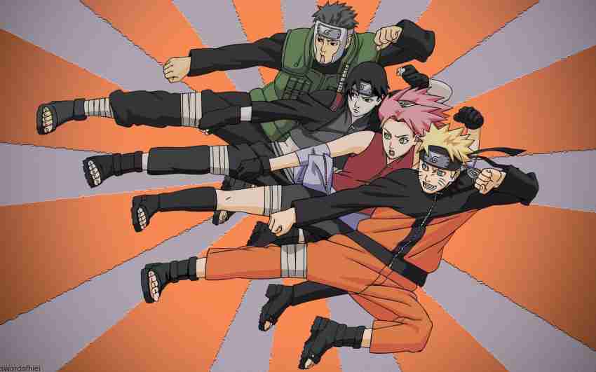  Naruto Shippuden Characters Poster Flag - 36 x 60