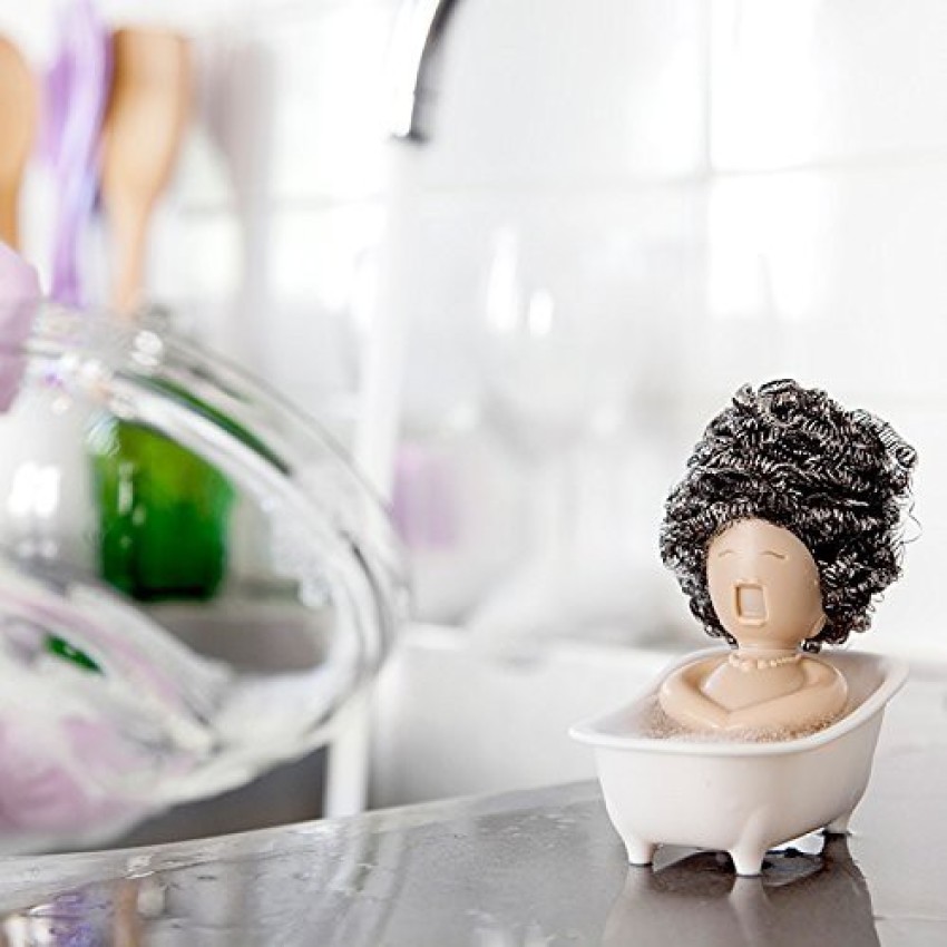 Peleg Design Soap Opera Dish Scrubber Holder for Kitchen Sink