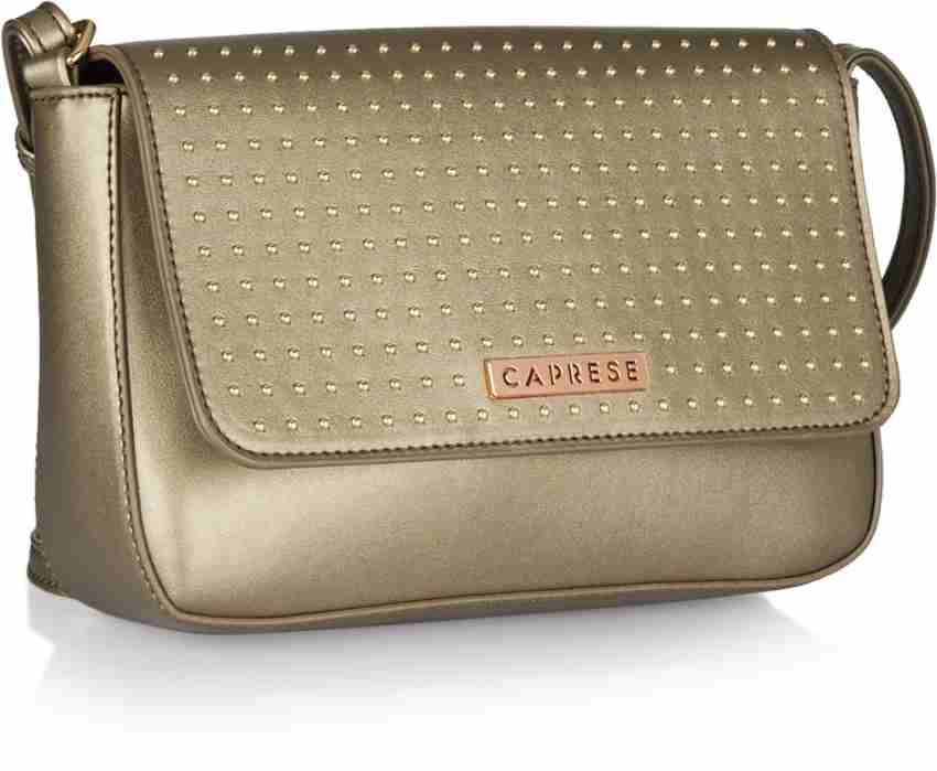 Caprese Gold Sling Bag Jena Sling Medium Dull Gold