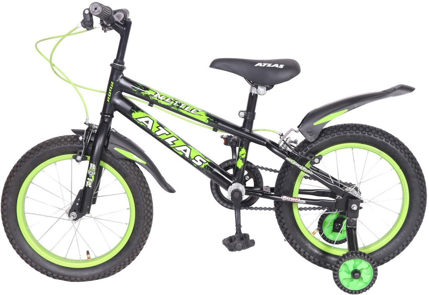ATLAS Mettle Sports Bike For Kids Age Of 5 8Yrs Black Green 16 T Recreation Cycle Price in India Buy ATLAS Mettle Sports Bike For Kids Age Of 5 8Yrs Black Green 16 T Recreation Cycle online at Flipkar...