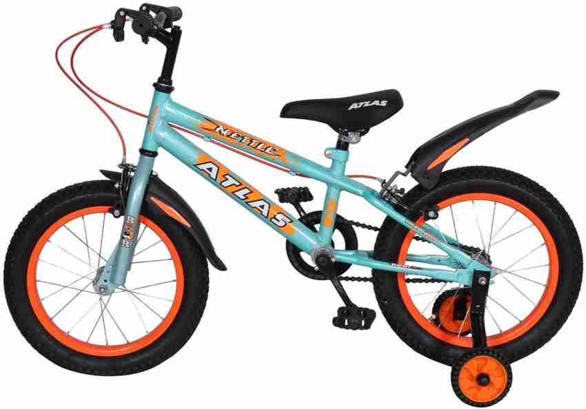 ATLAS Mettle Sports Bike For Kids Age Of 5 8Yrs Sky Blue Orange 16