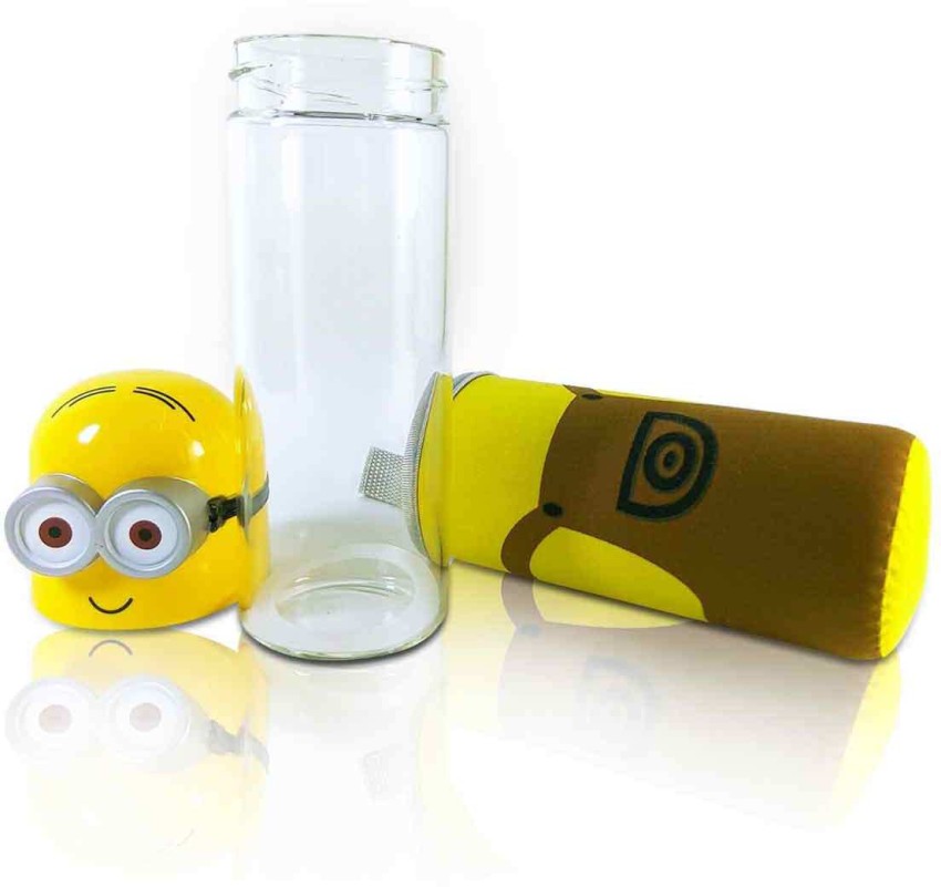 Cute Cartoon 3D Minion Water Bottle Drink Glass Cup Boy Girl Kid Water  Bottle Copo Los Minions Copo with Cloth BPA Free 300ml - AliExpress