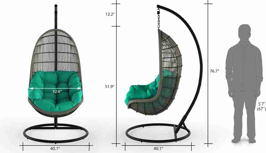 Piver swing discount chair with stand