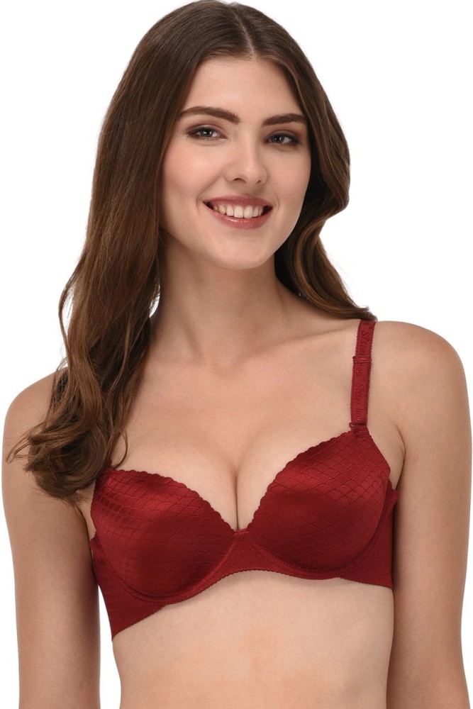 Quttos BEAUTIFUL LUXURY SILK BRA Women Push-up Heavily Padded Bra - Buy Red  Quttos BEAUTIFUL LUXURY SILK BRA Women Push-up Heavily Padded Bra Online at  Best Prices in India