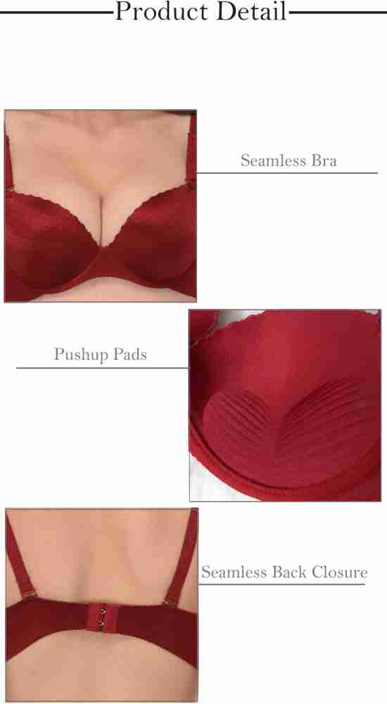 Quttos BEAUTIFUL LUXURY SILK BRA Women Push-up Heavily Padded Bra