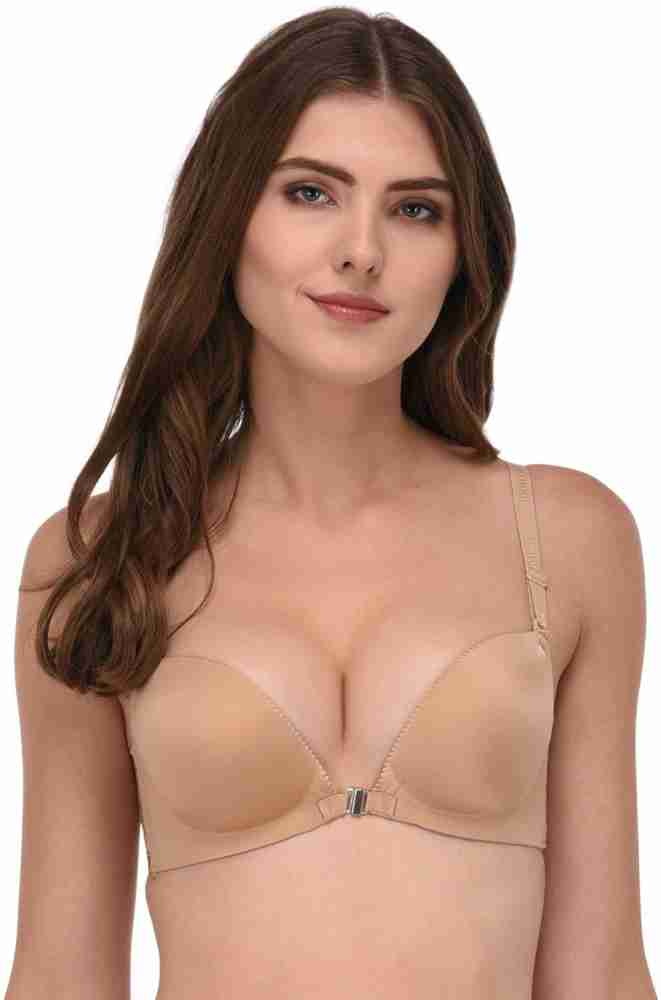 Buy Quttos Maroon Lace Underwired Lightly Padded Push Up Bra QT BR