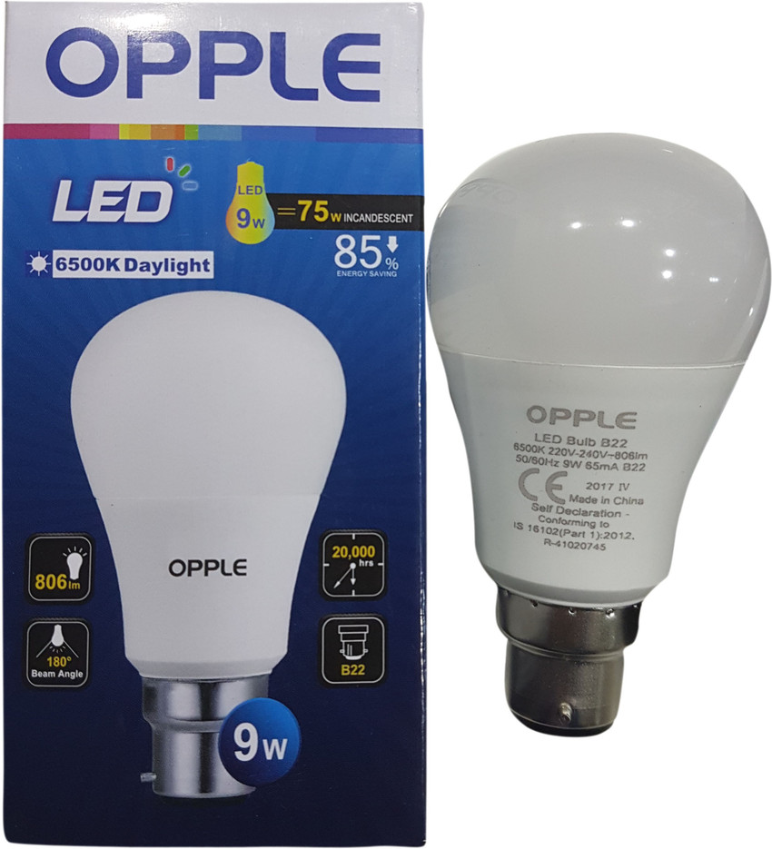 OPPLE 9 W Round B22 LED Bulb Price in India Buy OPPLE 9 W Round