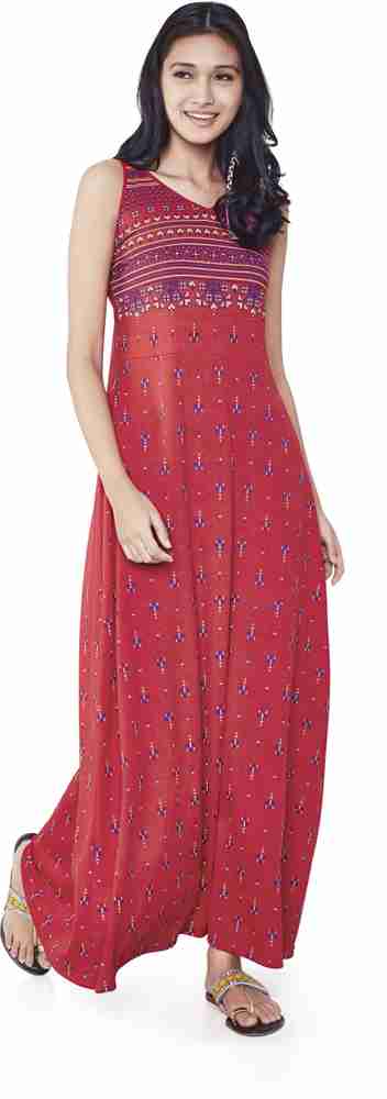 Global desi maroon maxi clearance dress