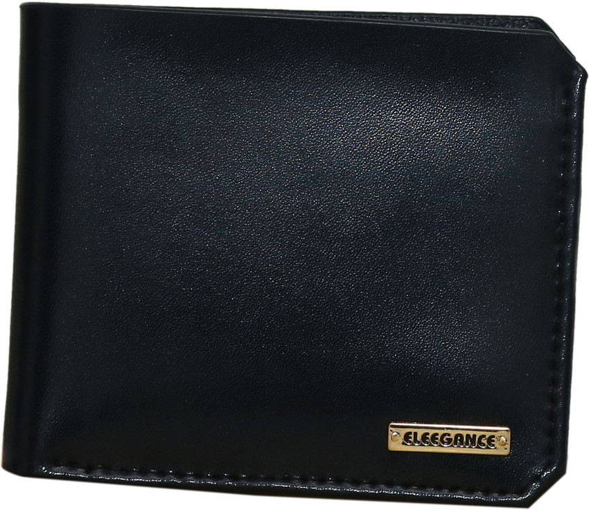 Eleegance Men Black Genuine Leather Wallet Black Price in India